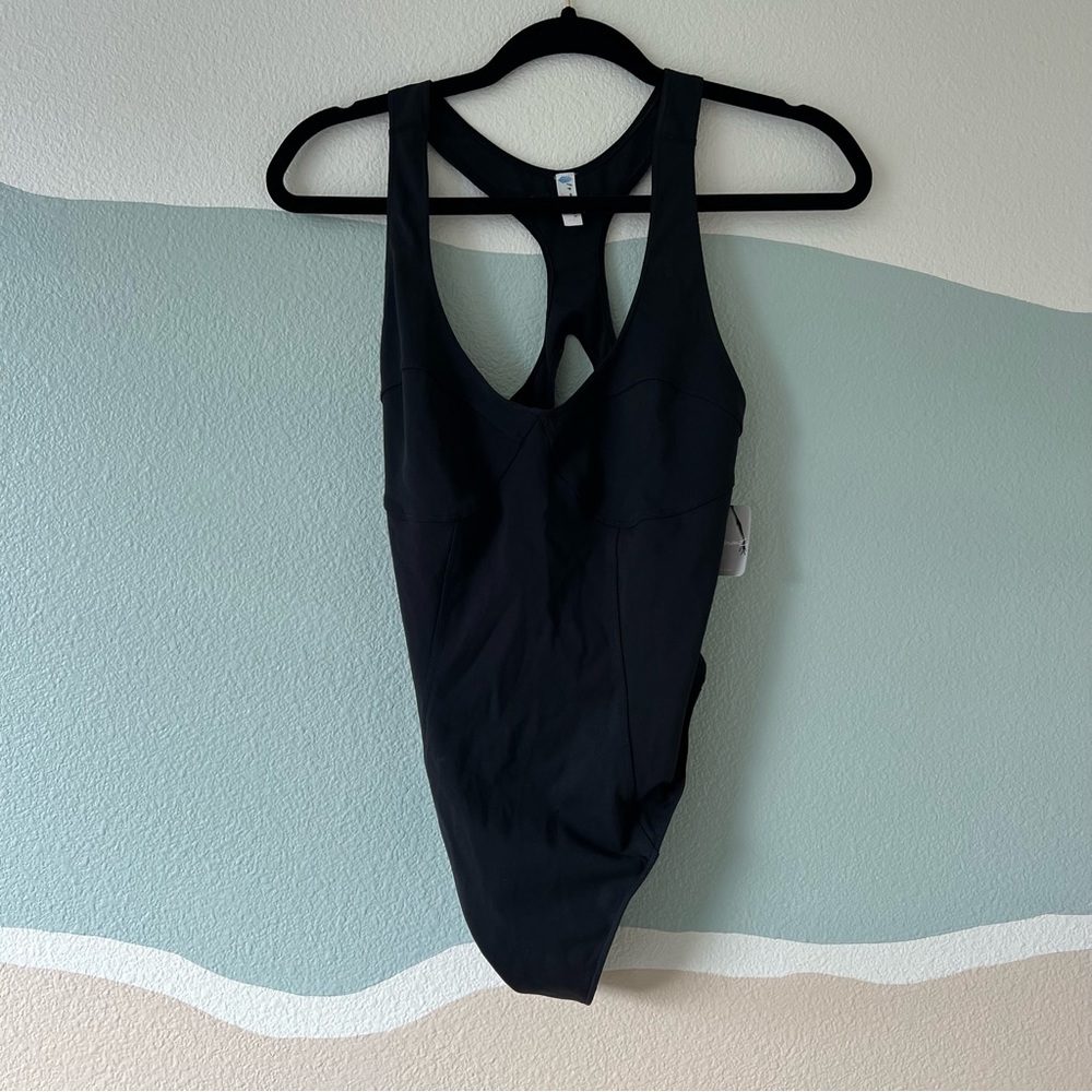 Free People FP Movement Bare It All Black Bodysuit - M